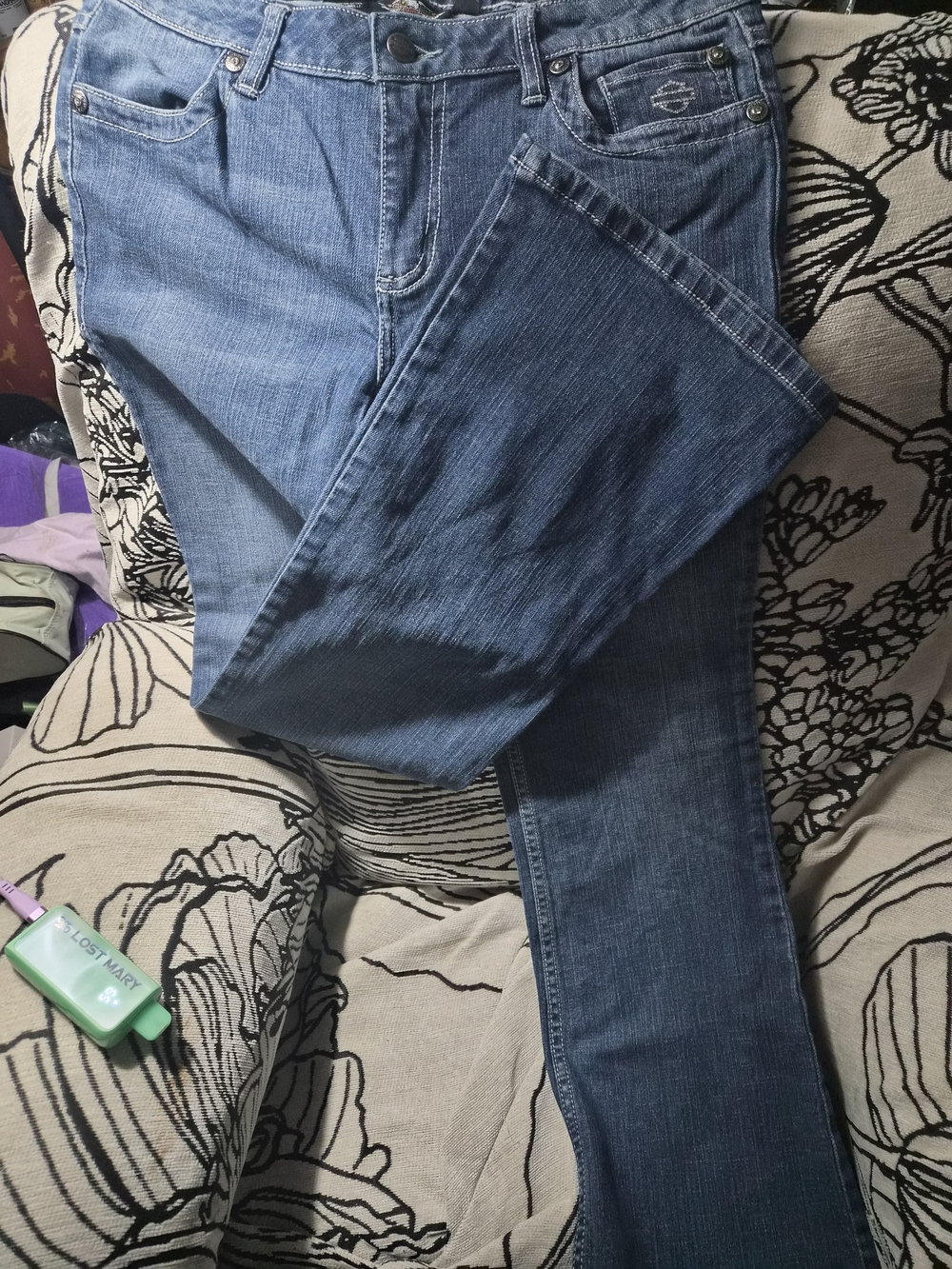 Harley-Davidson Women's Jeans in Medium Blue Wash